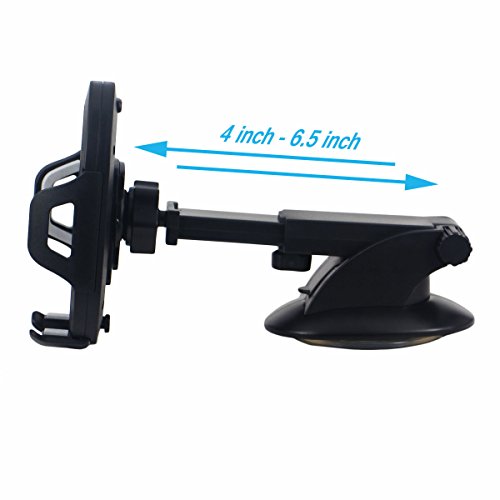 Meeaja Car Phone Mount, supporto per telefono per auto cruscotto con un pulsante di sgancio, compatibile con iPhone 6S Plus 6S x 8Â 7Â 7s, Samsung Galaxy S6Â Edge S8Â S7Â S6, Nexus, e altri smartphone popular (nero)