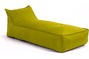 Avalon - Pouf Chaise Longue da Esterno Badd L Jive, Pouf Letto Comodo e Impermeabile, Grande e Perfetto da Giardino, Ottimo per Arredo Piscina, Design Moderno, Made in Italy(70x160cm-Verde Acido)