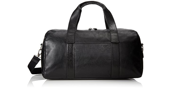 fossil leather duffle bag
