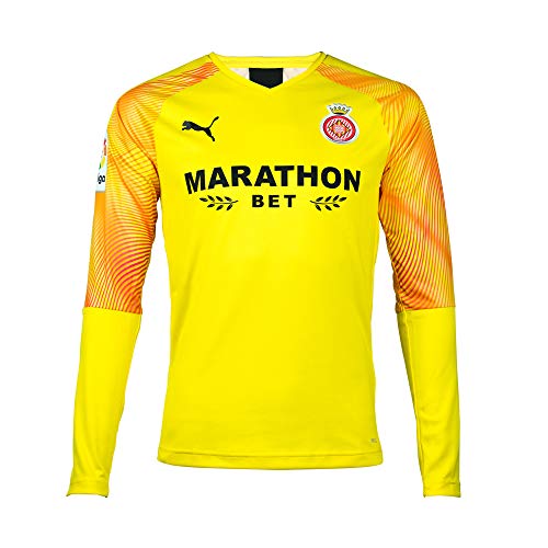 Girona F.C. Gk Jersey LS, Unisex niños, Cyber Yellow Black, 164