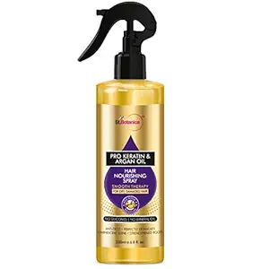 St.Botanica Pro Keratin and Argan Oil Smooth Therapy Hair Spray 200ml with Pro Keratin & Argan Oil For Smooth, Shiny & Frizz Free Hair | Cruelty Free & Vegan | Paraben Free