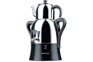Korkmaz Caykolik A341 Samovar Stainless Steel Electric Turkish Tea Maker Tea Machine 220v Eu Plug by Korkmaz