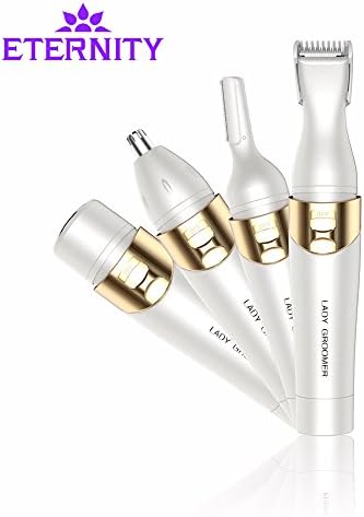 4 in 1 Ladies Electric Shaver Kit Eyebrow Trimmer Nose Trimmer Battery Operated Blue