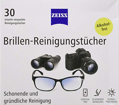Zeiss Occhiali Salviette per la pulizia, 90 pezzi (senza alcool)