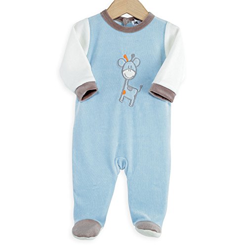 Kinousses Baby Boys' Giraffe Footie Blue blue 18 months