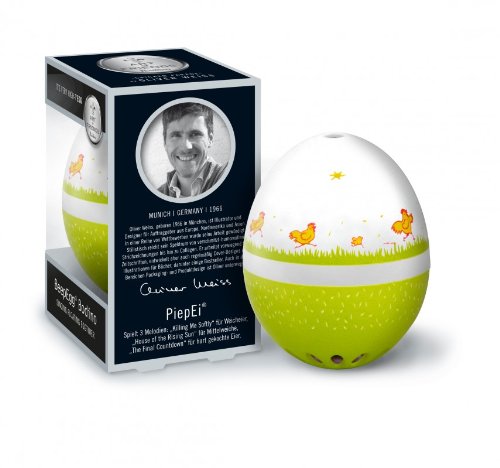 Brainstream A001390 Eieruhr Piep-Ei "Bodino Chicken Parade", Kunststoff, bunt, 6 x 6 x 5 cm