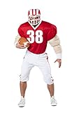 American Football Spieler Kostüm (mit Helm und Ball) Karneval Verkleidung Herren Größe L/XL