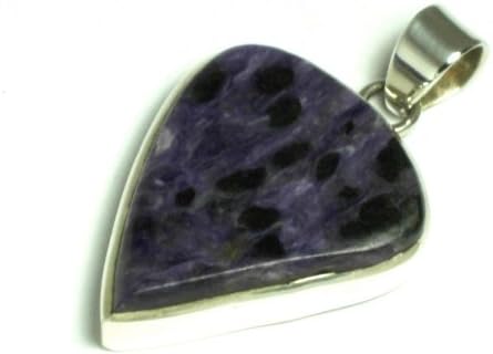 Art Gecko CHAROITE Sterling Silver 925 purple Gemstone Pendant