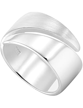 Vinani Ring Design Bandring massiv glänzend mattiert anpassbar Sterling Silber 925 2RSR