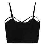 Oberteile Tank，Sondereu Damen Sommer Riemen Weste ärmellose Bluse Lässige Tank Oberteilen Schwarz