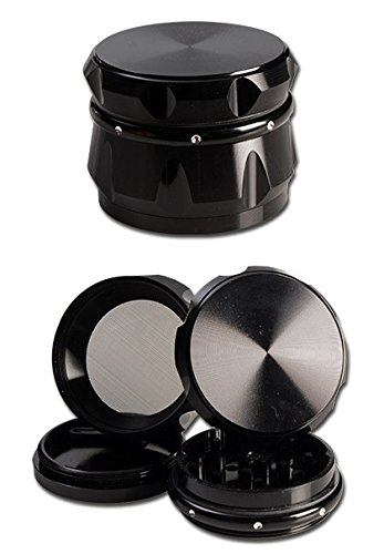 Black Leaf Premium Grinder 'Crown - In Weed We Trust' aus Aluminium mit Trapezschliff - 4-tlg - PatchouliWorld