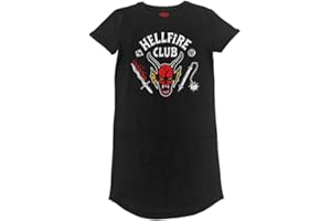 HEROES INC. Officially Licensed Stranger Things Hellfire Club Women Tee Dress Black