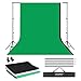 Price comparison product image CRAPHY Photo Studio Backdrop Stand Kit - Set of 2x3 Meters Background Support System + 3 Muslin Cotton Backdrops + 2 Clamps + Portable Carrying Bag for Portrait Product Photography and Video Shooting