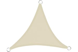 GREEN BAY Greenbay 98% UV Block Sun Shade Sail Party Sunscreen Awning Canopy for Outdoor Patio Garden Swimming Pool Balcony Triangle Cream - 3.6x3.6x3.6M