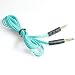Produktbild 3,5 mm Hilfskabel Audiokabel Stecker auf Stecker Flat Aux Kabel 1m für Kopfhörer, Apple iPhone iPod iPad, Smartphones, Heim/KFZ Stereoanlagen, MP3 Player Hirolan (Blau)