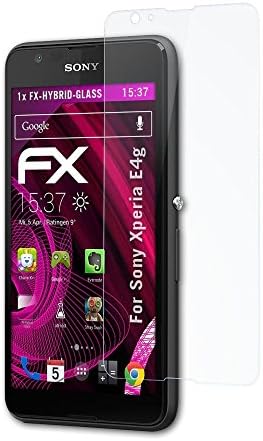 atFoliX Plastic Glass Protective Film compatible with Sony Xperia E4g Glass Protector, 9H Hybrid-Glass FX Glass Screen Protector of plastic