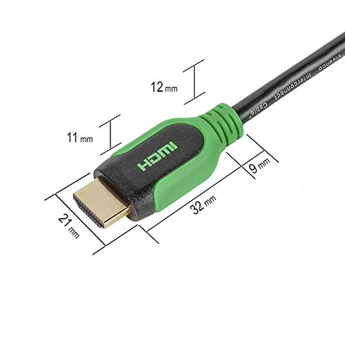 Vivanco PRO 14HDHD 075PB High Speed HDMI Kabel mit Ethernet 0,75 m (Audio Rückkanal) grün/schwarz - 3