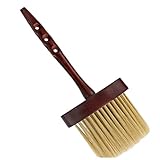 SODIAL 1Pcs Pro Wooden Handle Hair Cutting Hairdressing Stylist Salon Care Neck Duster Clean Broken Hair Brush Barbers Tools