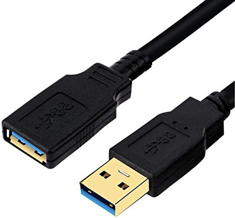 USB 3.0 Extension Cable 3M,Rickyhao USB3.0 Cable A Male to A Female Cord(Black) (3M)