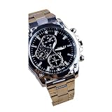 Juliyues Herren Uhr Rostfreier Stahl Band Uhren Business Analog Quartz Armbanduhren Luxus Geschäft Edelstahl Armbanduhr-Armband