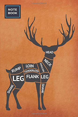 Notebook: ~ Blank Lined Ruled with Notes Section Box Notebooks and Journals ~ Butcher Deer Edition