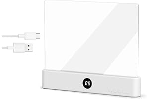 Générique Lampe de lecture LED intelligente, lampe de livre plate, veilleuse de protection des yeux pour étudiants avec 3 couleurs et minuterie, réglage de la luminosité, alimentée par batterie (01#)