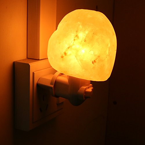 Preisvergleich Produktbild Warme Atmosphäre Einzigartiges kreatives Himalaya Handgemachtes Salz Lampe / Salzkristall Laterne Natürlicher Kristall auf hölzerner Unterseite, warmes Licht für Haus, Sanatorium, Hotel, rosafarbenes Steinsalz, anwendbar auf eine Vielzahl der Umgebungen (Herz)