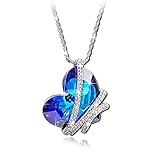 Yellow Chimes Crystals from Swarovski Mesmerising Heart of The Ocean Pendant for Women and Girls
