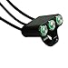 Produktbild Motor Wechseln Motorrad Schalter 7/8"22mm Lenkerhalterung Schalter Scheinwerfer Gefahr Bremsnebelscheinwerfer Aluminium Mit grüner LED-Anzeige (Farbe : Schwarz)