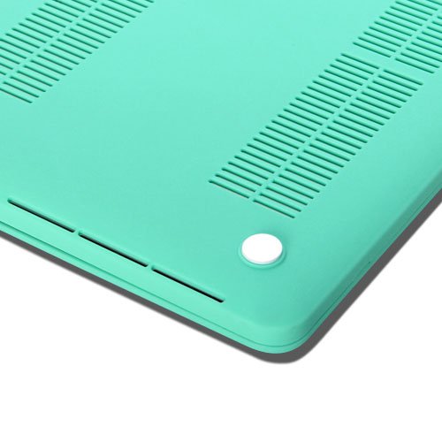 GMYLE Türkis Blau 4 in 1 Hülle Tasche für Macbook Pro Retina 13 Zoll mit Retina Display – Weicher Transportbeutel – Tastatur-Abdeckung (US Layout) – Schutzfolie für den Bildschirm (nicht für MacBook Pro 13) - 6