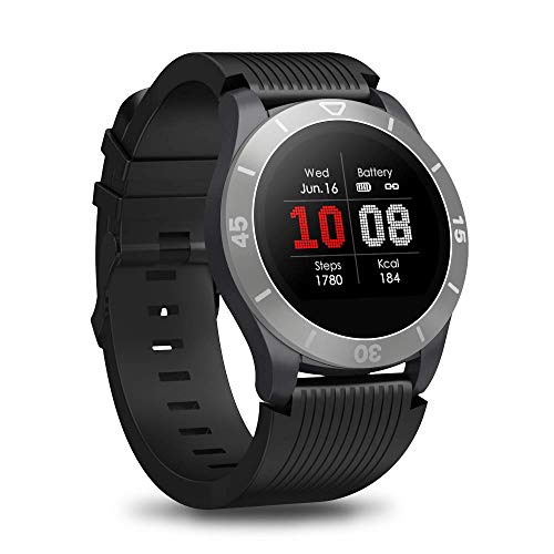 Montre Connectée Smartwatch, Bluetooth Montre Sport avec Moniteur de fréquence Cardiaque Compteur de Calories 9 Modes Sportifs IP68 Montre Intelligente SMS Push pour Android Samsung Huawei Smartphone