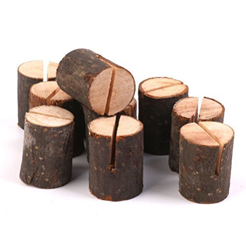 Tinksky Tischkartenhalter Sitzkartenhalter Holz Kartenhalter für Hochzeit Home Decor 10 Stück