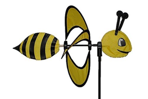 Preisvergleich Produktbild Windrad Biene gelb 90 cm schwarz - Bee - Tier Tiere Windräder Windspiel Außen