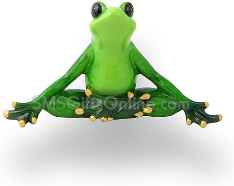 Ceramic Small Green Tropical Yoga Tree Frog Small - B