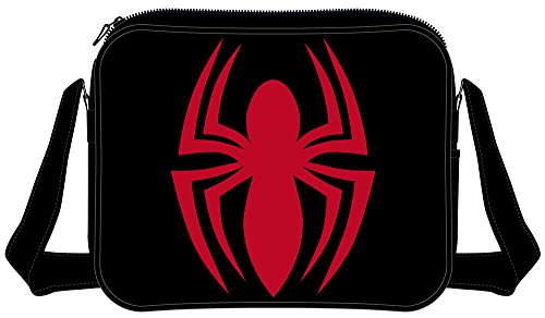 Preisvergleich Produktbild Marvel Spiderman Spider Logo Schultertasche Messenger Bag (rot)