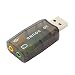Produktbild USB 2.0 Audio Headset Mikrofon Jack Converter Adapter, USB2.0 Audio Headset Kopfhörer Kopfhörer Mic Mikrofon Jack Converter Adapter mit Dynamic Surround Hintergrund Sound-Effekt