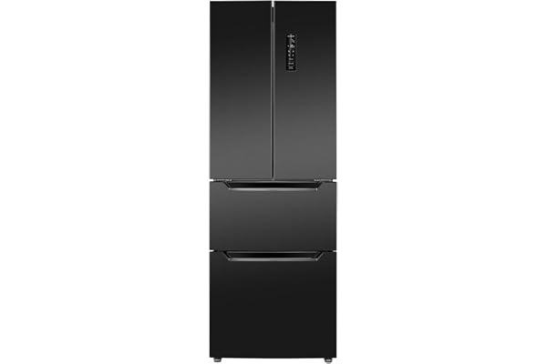Bomann Kyl och frys 320L KG7361-Svart, MultiAirflow System, Helt Frostfritt, LED-belysning, 4 glashyllor, Energisparläge, 39 dB