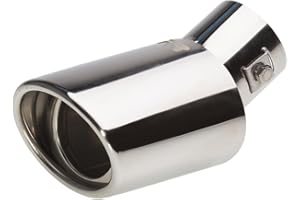 Simoni Racing Cola de Tubo de Escape Deportiva Ovalada/Inclinada Acero INOX - 87x66xL150 - Montaje ->48mm