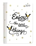 Ladytimer Enjoy 2019 - Taschenplaner / Taschenkalender A6 - Weekly - 192 Seiten - Notizen by