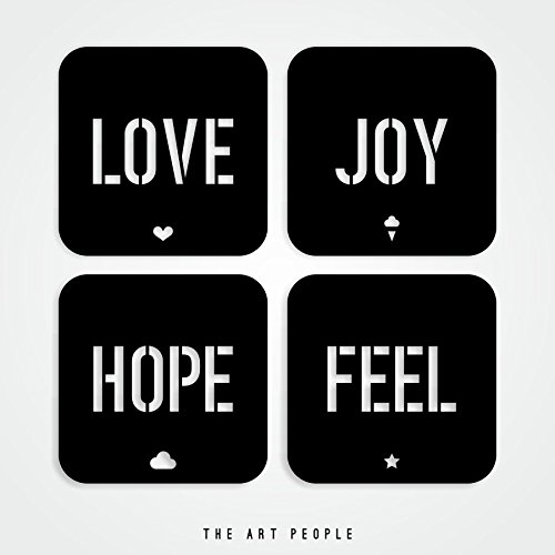 Bright's The Art People Acrylic Coasters Set of 4 - (10cm x 10cm)