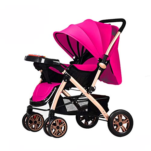 AILI Poussettes Citadines Poussette bébé Peut s'asseoir inclinable Grand Panier de Rangement léger Pliant à Quatre Roues bébé Poussette Plateau Bébé et Puériculture Poussettes et Landaus