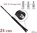 Produktbild Auto Antenne 24cm Kurzstabantenne Dachantenne Radio Stabantenne Kurzantenne Fahrzeugantenne für Radioempfang AM/FM Inkl. 3 Bolzen M4, M5 und M6 passend für fast alle PKW. - INION
