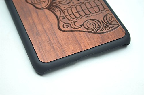 Cassa di Legno di Huawei P10 Lite, PhantomSky[Serie di Lusso] Qualit Ã  Premium Cover in BambÃ¹ / Legno Naturale per il tuoÂ Smartphone (Teschio Palissandro e PC)