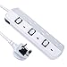 Price comparison product image Cozyroom Shop Power Strip 3 Way Extension Lead UK Plug Power Socket with Surge Protection Switch Adaptor, for Home and Office