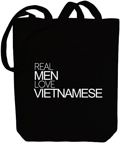 Idakoos Real men love Vietnamese - Languages - Canvas Tote Bag