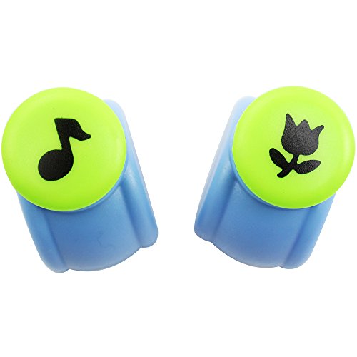 COM-FOUR® 4-teiliges Set Motivlocher, Figurenstanzer „Basics“ mit vier verschiedenen Motiven, 19mm - 5