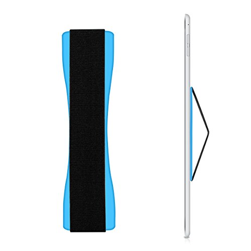 kwmobile Finger-Halterung Tablet Halter für die Hand, für verbesserte Einhandbedienung - Für iPad, Samsung Galaxy Tab 4 und mehr in Blau