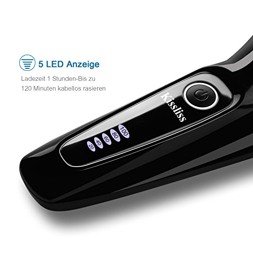 Kissliss Nass- & Trockenrasierer Wasserdichter Rotationsrasierer Elektrischer Rasierer für Männer, (USB Aufladen) - 6