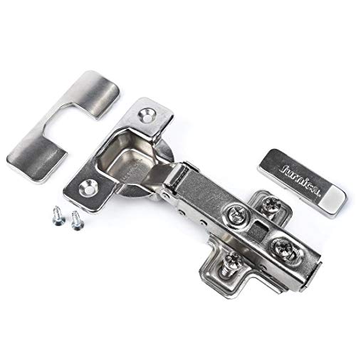 FURNICA 20x Cerniera per Chiusura Ammortizzata + Viti di Fissaggio + Caps