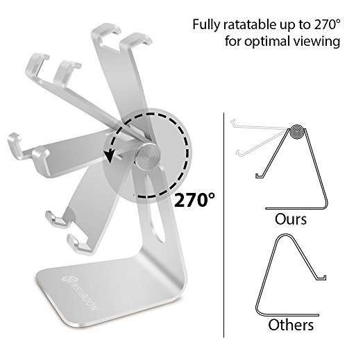 Multi-Winkel Handy StÃ¤nder, Wsiiroon Phone StÃ¤nder, Halterung, Handy Halter fÃ¼r iPhone, iPad, Samsung Galaxy, Kindle, Huawei P8 P9 P10 / Lite, Honor 6X 8 und alle anderen Tabletten Telefone - Silber
